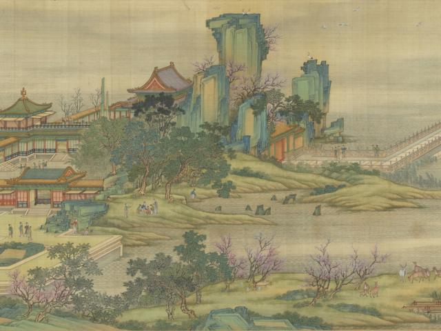 The "Qing Court Version" of "Along the River During the Qingming Festival" Panel 2